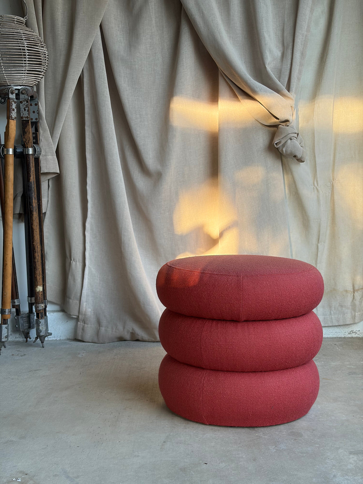 Rust Stacked Teddy Storage Stool