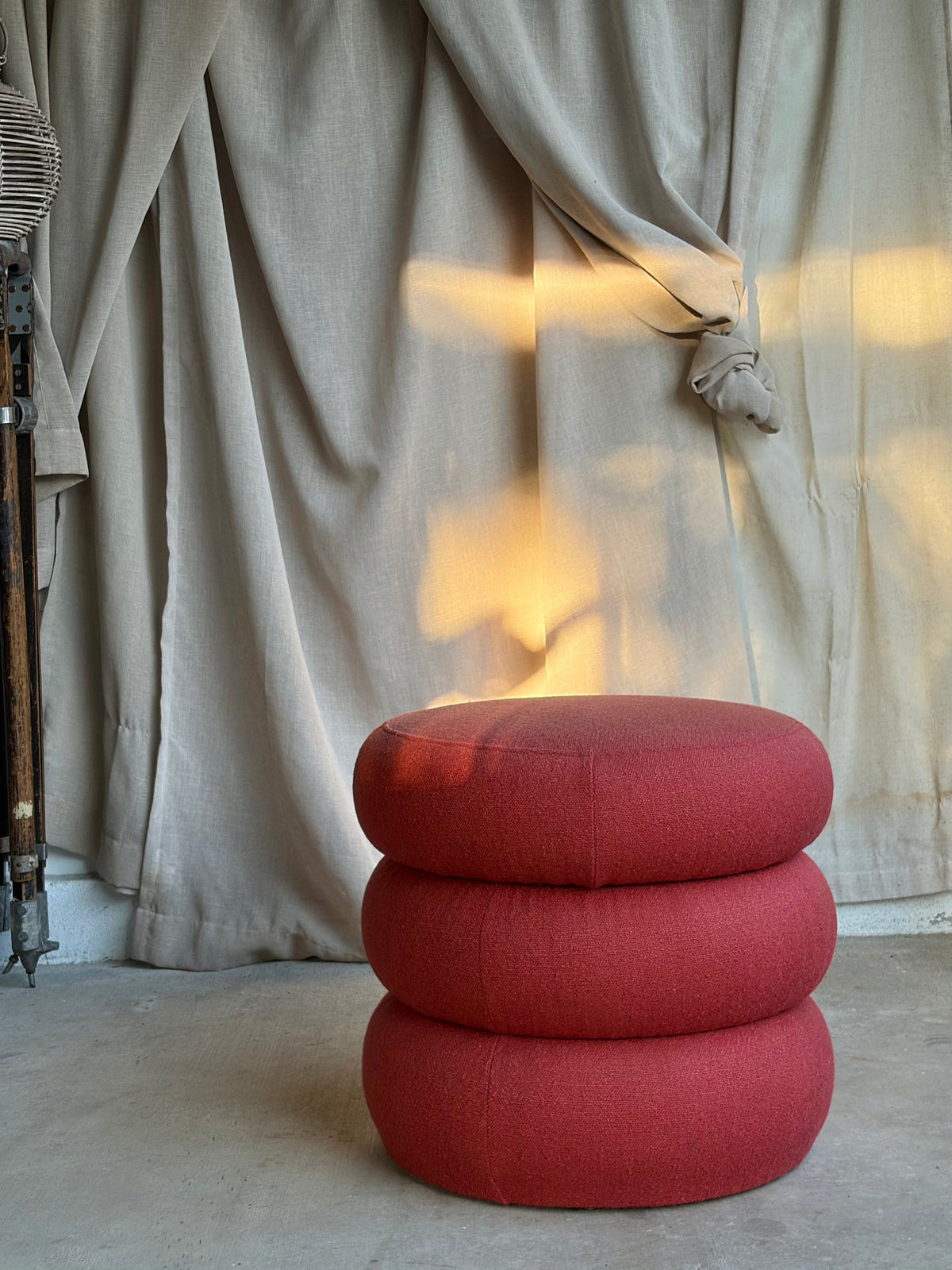 Rust Stacked Teddy Storage Stool