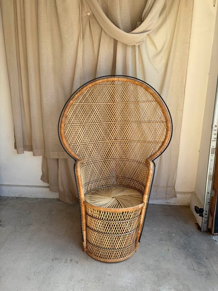 Vintage Wicker Peacock Chair