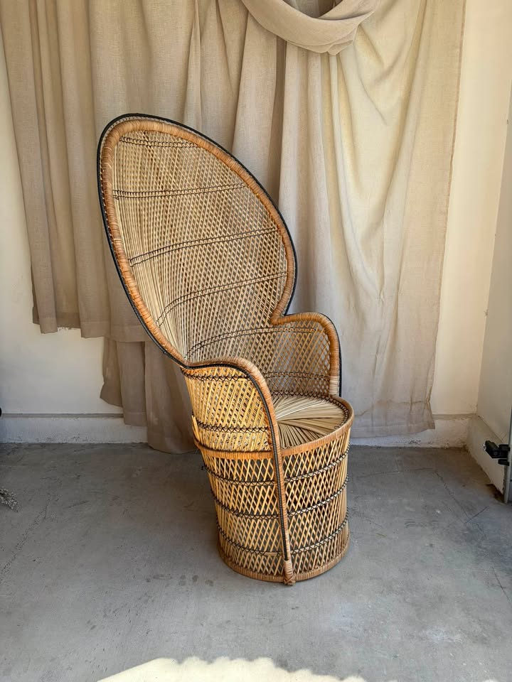 Vintage Wicker Peacock Chair