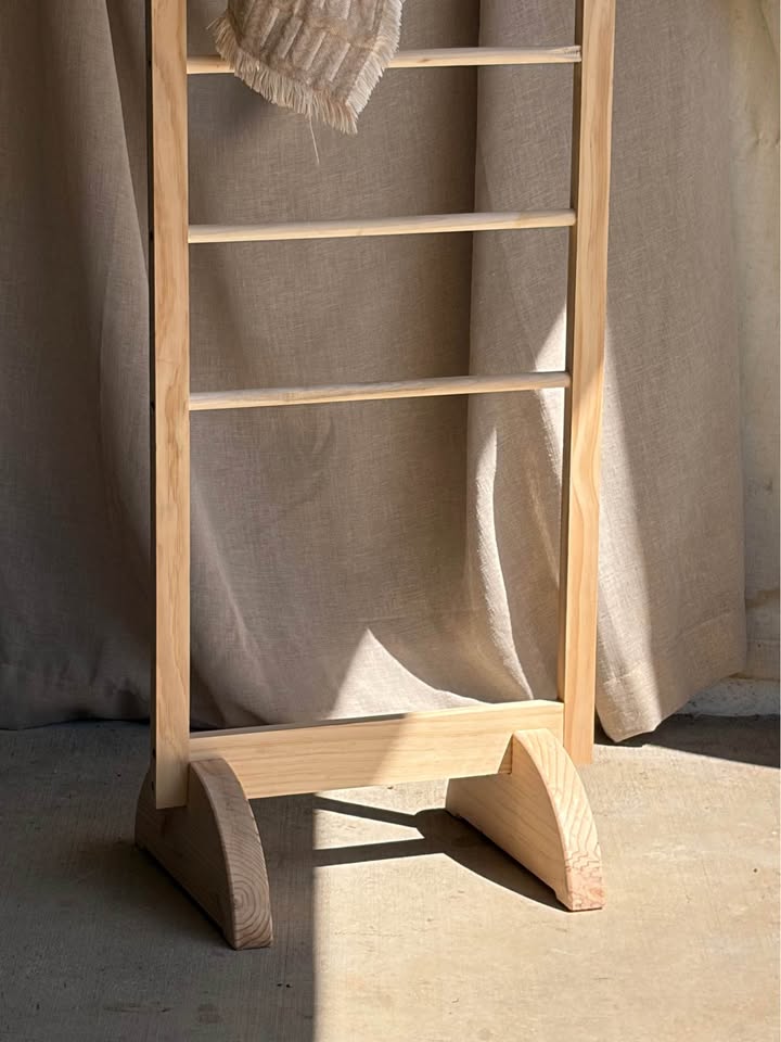Freestanding Wooden Blanket Ladder (Handmade)
