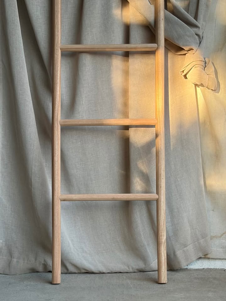 Handcrafted Wooden Decorative Blanket Ladder