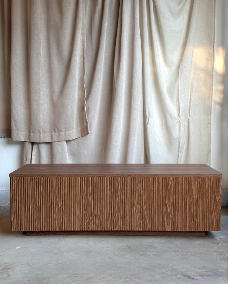 Fluted Wooden Coffee Table