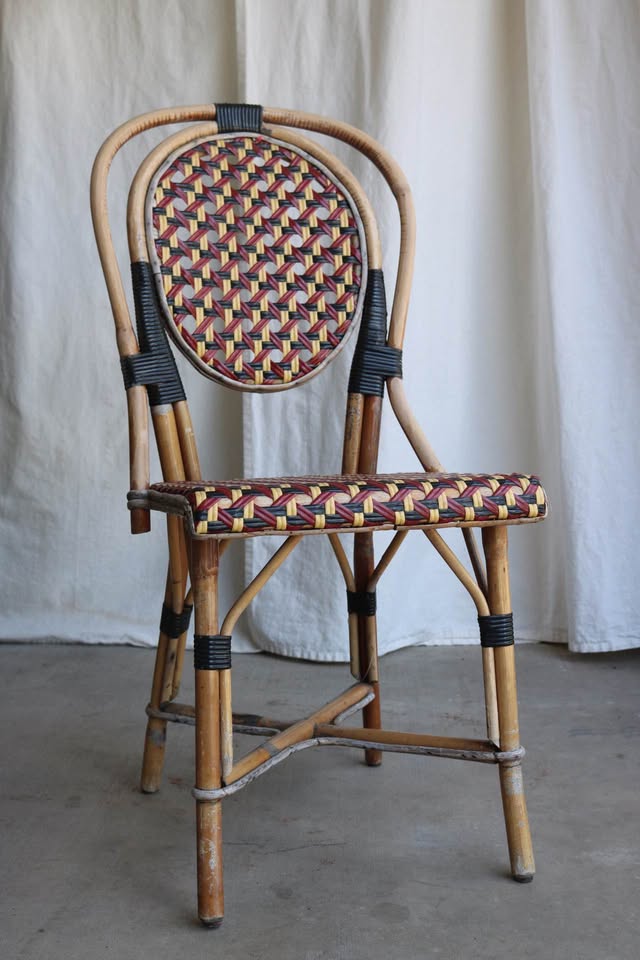 Set of 3 Rattan French Bistro Chairs