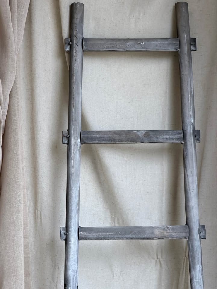 Rustic Weathered Wood Decorative Ladder