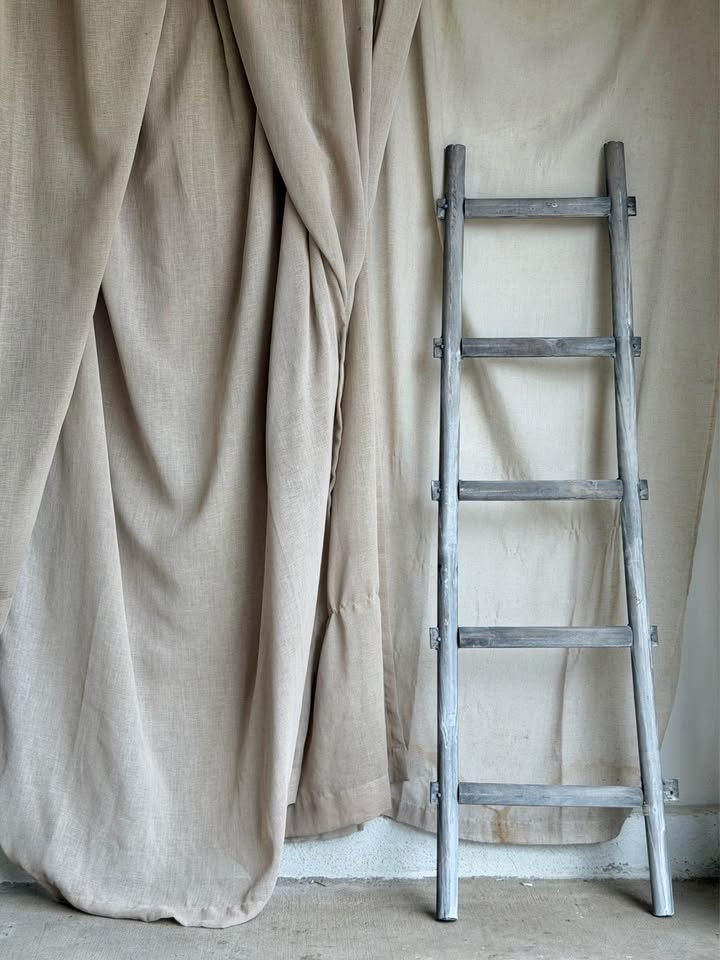 Rustic Weathered Wood Decorative Ladder