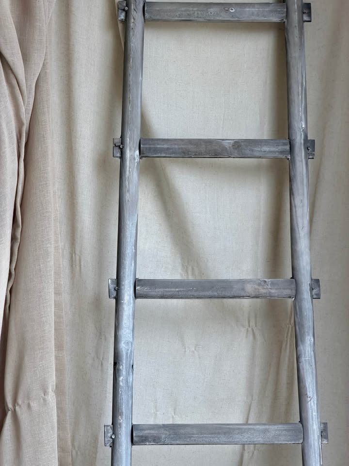 Rustic Weathered Wood Decorative Ladder